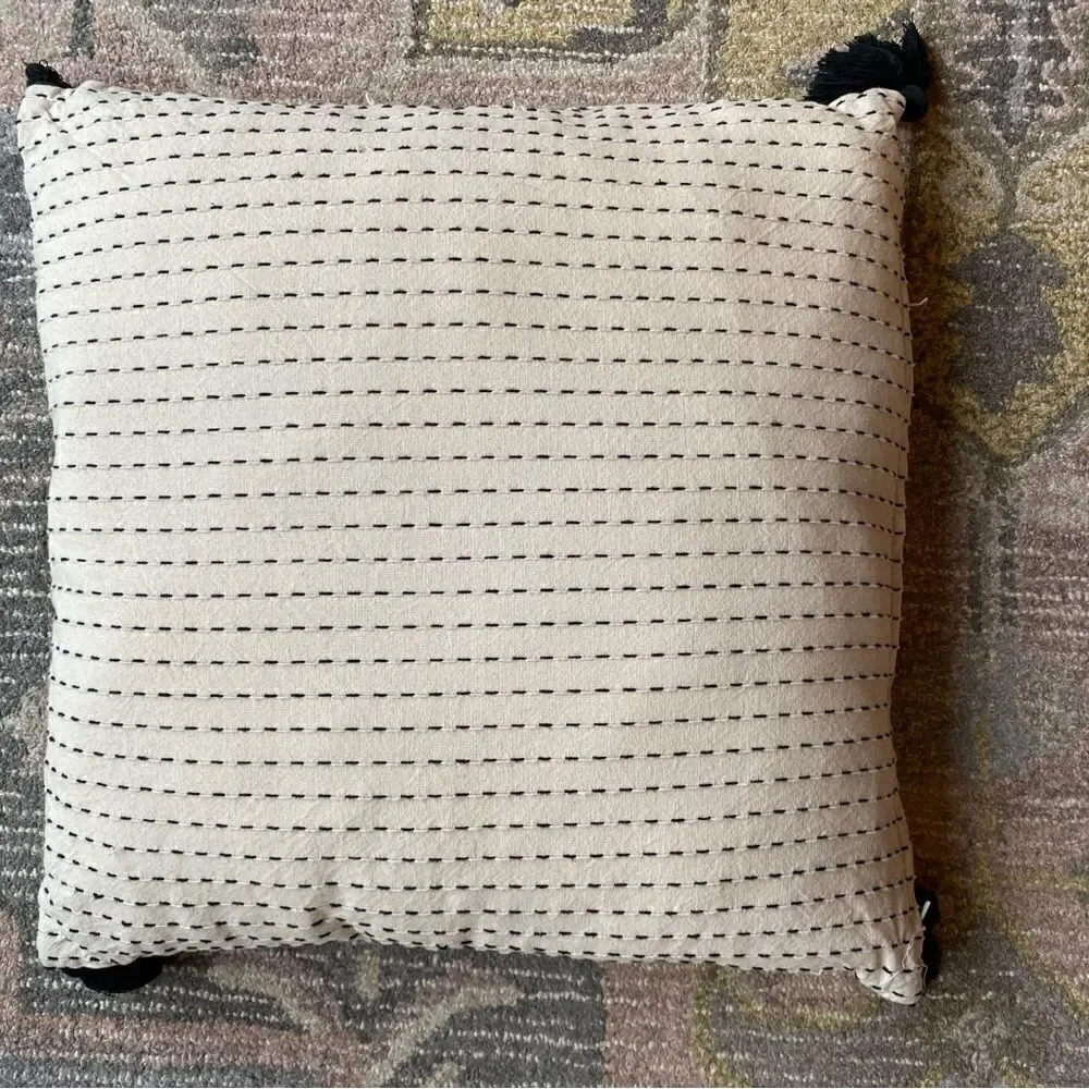 IKEA Throw Pillow Ticking Stitch